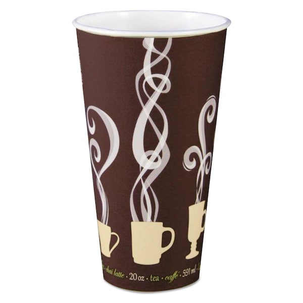 Solo Thermoguard Insulated Paper Hot Cups, 20 oz, Steam Print, 600PK DWTG20ST - main